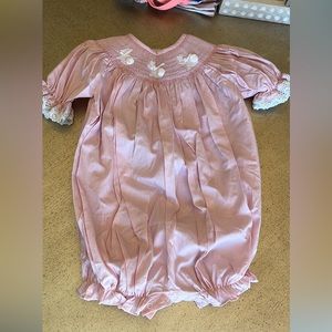 SOLD Easter Romper Pleats & Stitches Bunny